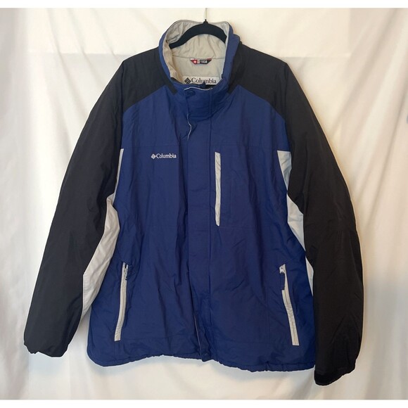 Vintage Columbia Sportswear Jacket Mens XX L Blue Softshell Full Zip 90s - Picture 1 of 10
